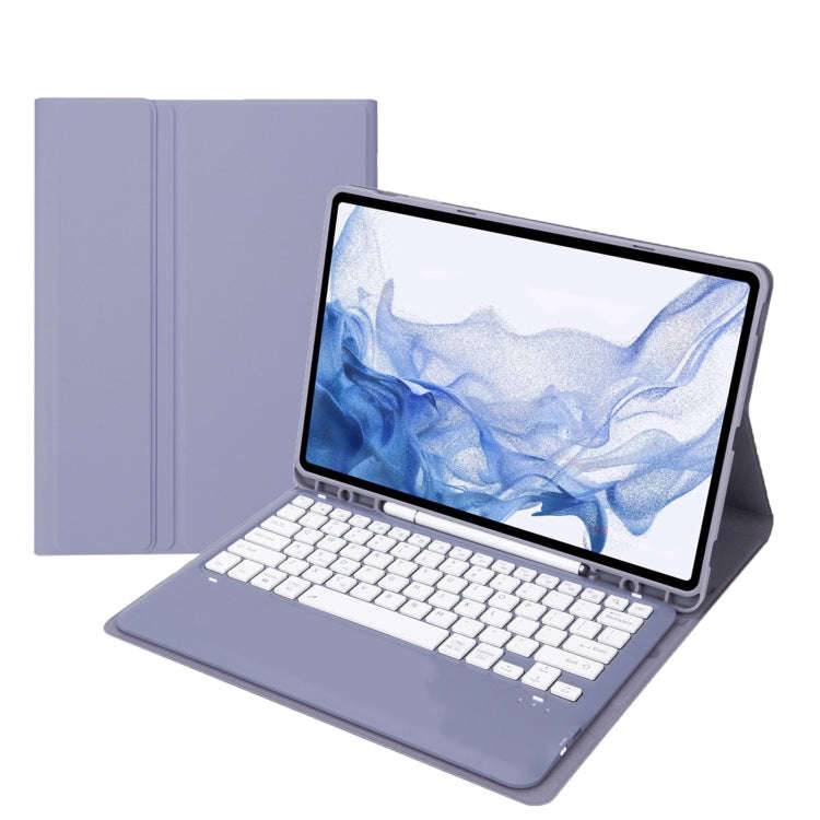T800B Pen Slot Detachable Bluetooth Keyboard Leather Tablet Case For Samsung Galaxy Tab S8+/S7+/S...