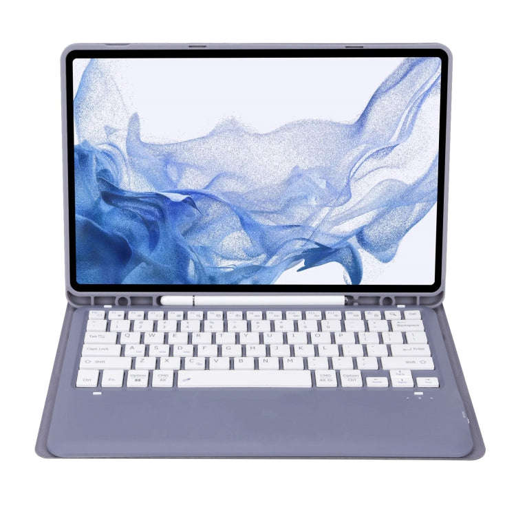 T800B Pen Slot Detachable Bluetooth Keyboard Leather Tablet Case For Samsung Galaxy Tab S8+/S7+/S...