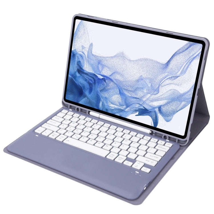 T800B Pen Slot Detachable Bluetooth Keyboard Leather Tablet Case For Samsung Galaxy Tab S8+/S7+/S...