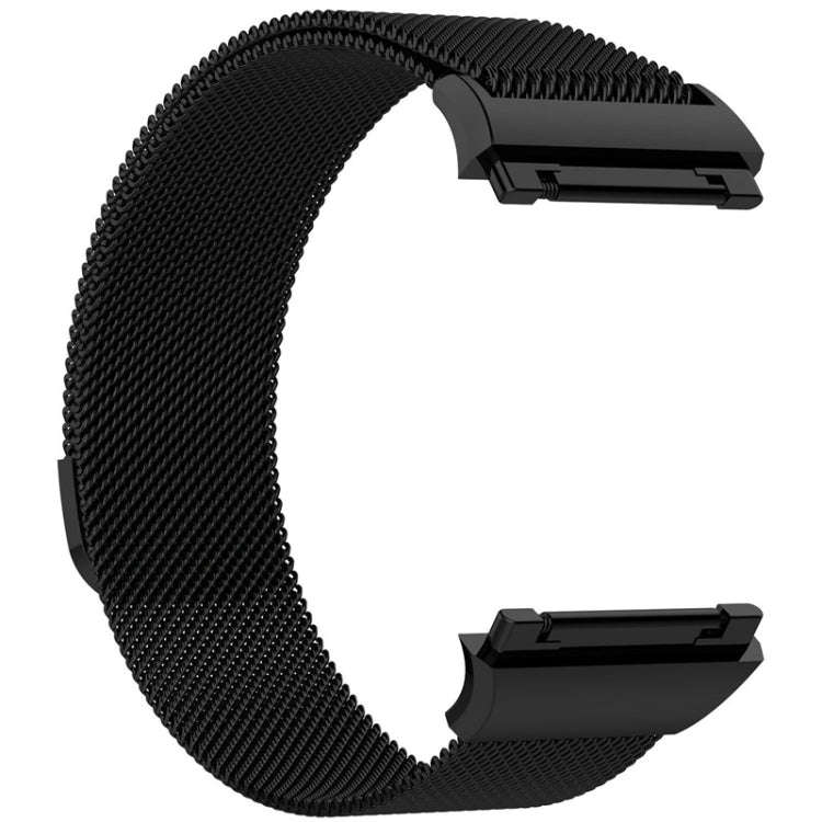 For FITBIT Ionic Milanese Watch Band, Large Size : 24X2.2cm(Black)