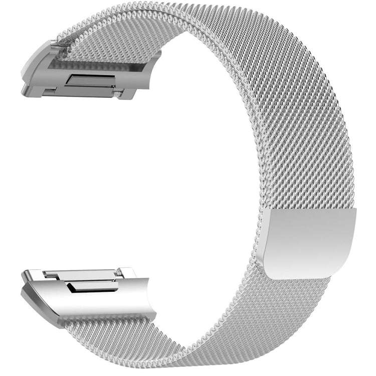 For FITBIT Ionic Milanese Watch Band, Large Size : 24X2.2cm(Silver)