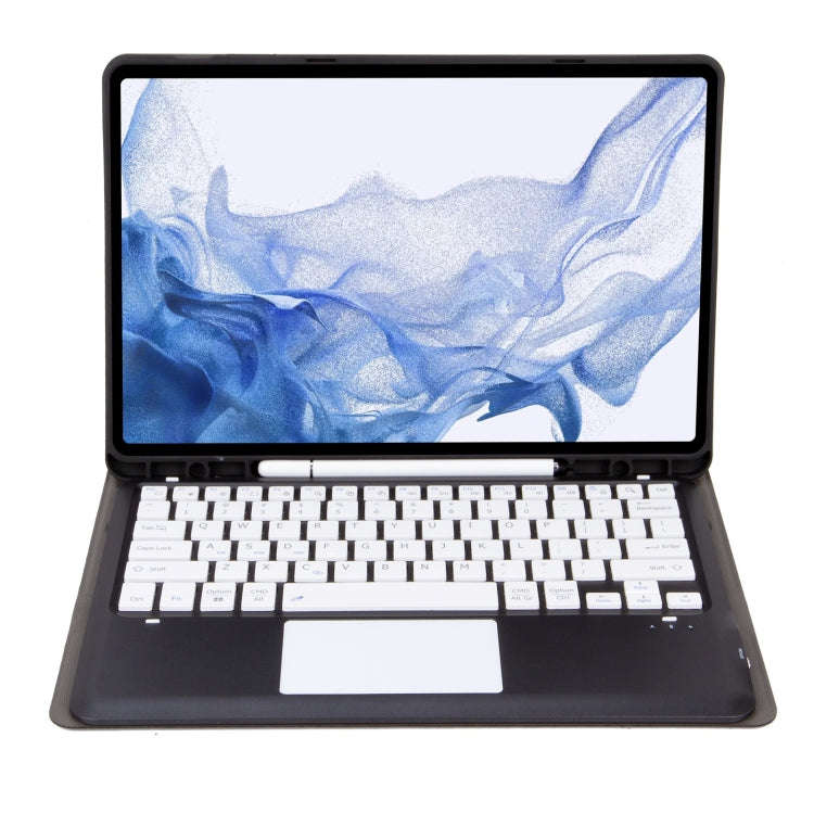 T800B-A Touch Pad Detachable Bluetooth Keyboard Leather Tablet Case For Samsung Galaxy Tab S8+/S7...