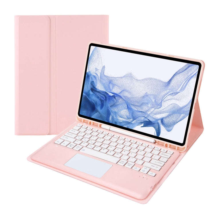 T800B-A Touch Pad Detachable Bluetooth Keyboard Leather Tablet Case For Samsung Galaxy Tab S8+/S7...