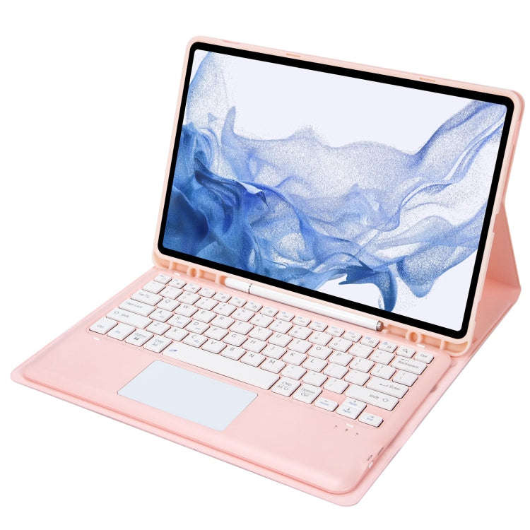 T800B-A Touch Pad Detachable Bluetooth Keyboard Leather Tablet Case For Samsung Galaxy Tab S8+/S7...