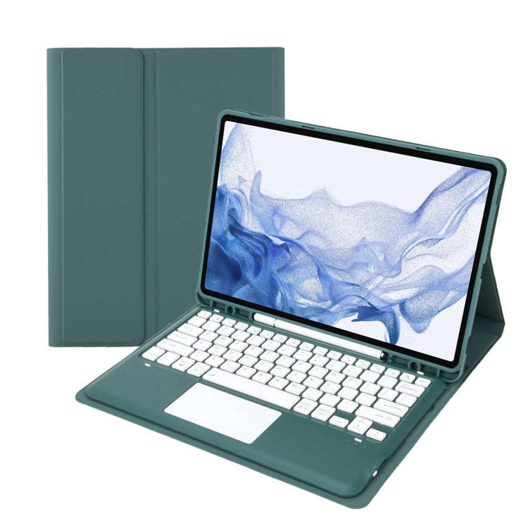 T800B-A Touch Pad Detachable Bluetooth Keyboard Leather Tablet Case For Samsung Galaxy Tab S8+/S7...