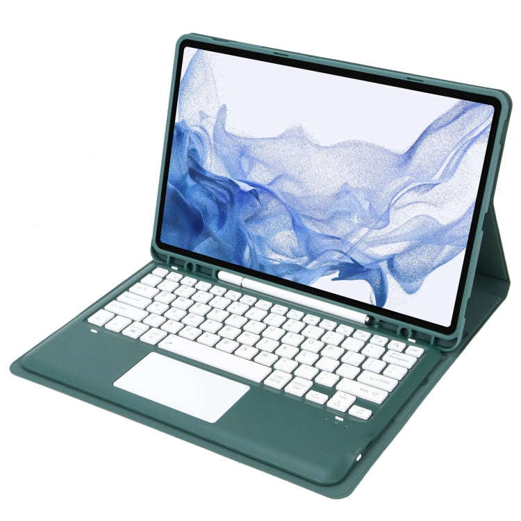 T800B-A Touch Pad Detachable Bluetooth Keyboard Leather Tablet Case For Samsung Galaxy Tab S8+/S7...