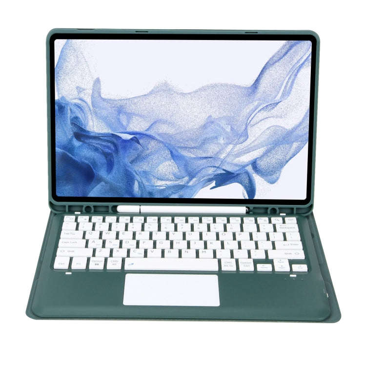 T800B-A Touch Pad Detachable Bluetooth Keyboard Leather Tablet Case For Samsung Galaxy Tab S8+/S7...