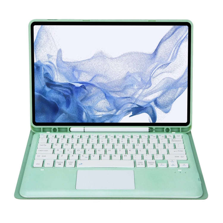 T800B-A Touch Pad Detachable Bluetooth Keyboard Leather Tablet Case For Samsung Galaxy Tab S8+/S7...