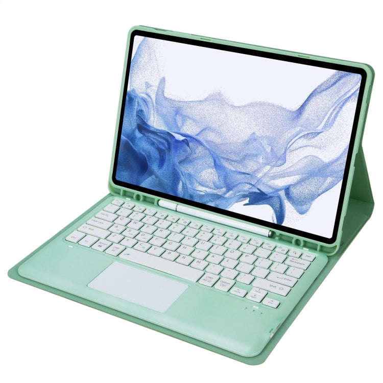 T800B-A Touch Pad Detachable Bluetooth Keyboard Leather Tablet Case For Samsung Galaxy Tab S8+/S7...