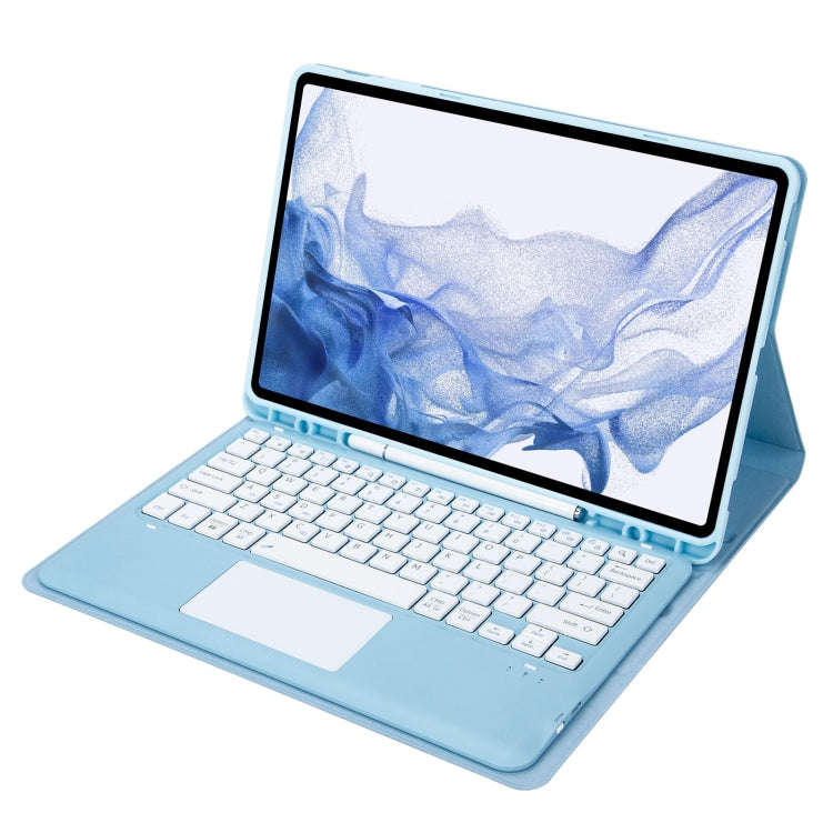 T800B-A Touch Pad Detachable Bluetooth Keyboard Leather Tablet Case For Samsung Galaxy Tab S8+/S7...