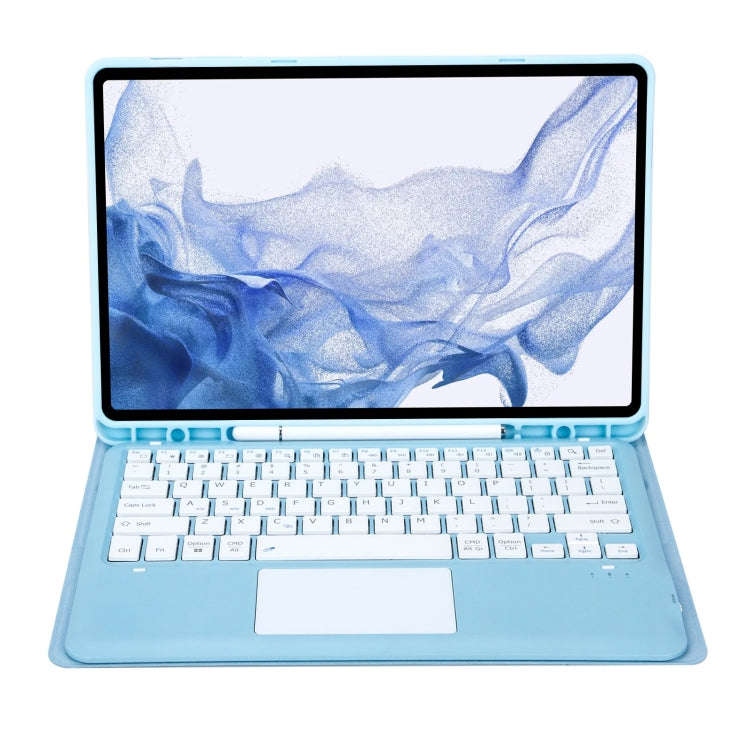 T800B-A Touch Pad Detachable Bluetooth Keyboard Leather Tablet Case For Samsung Galaxy Tab S8+/S7...