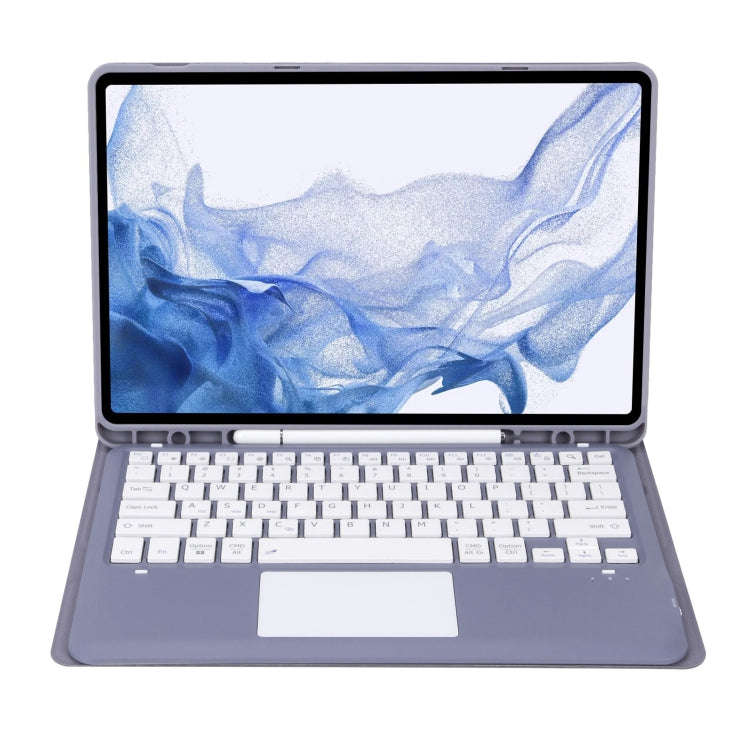T800B-A Touch Pad Detachable Bluetooth Keyboard Leather Tablet Case For Samsung Galaxy Tab S8+/S7...