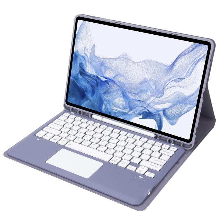 T800B-A Touch Pad Detachable Bluetooth Keyboard Leather Tablet Case For Samsung Galaxy Tab S8+/S7...