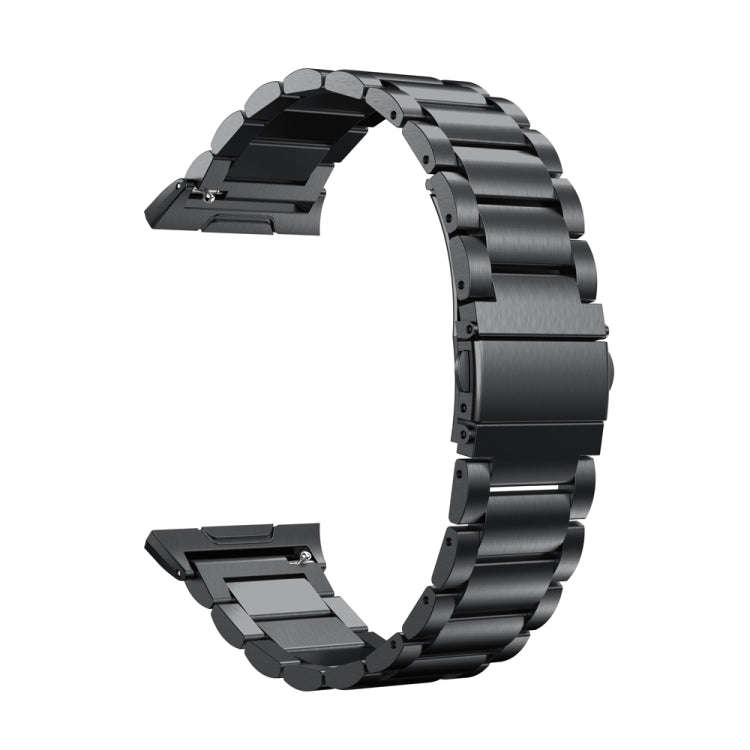 For FITBIT Ionic Stainless Steel Watch Band(Black)
