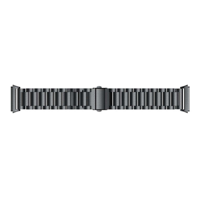 For FITBIT Ionic Stainless Steel Watch Band(Black)