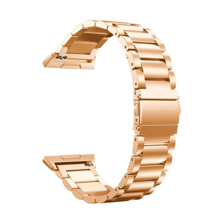 For FITBIT Ionic Stainless Steel Watch Band(Rose Gold)
