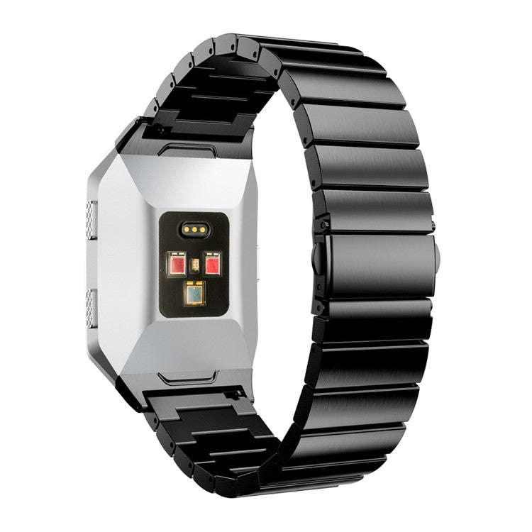 For FITBIT Ionic Stainless Steel Watch Band(Black)