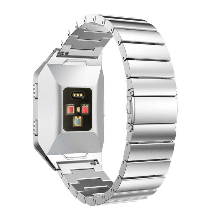 For FITBIT Ionic Stainless Steel Watch Band(Silver)