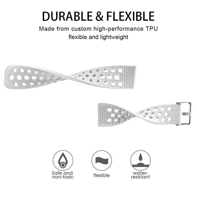 For FITBIT Versa Breathable Watch Band(White)