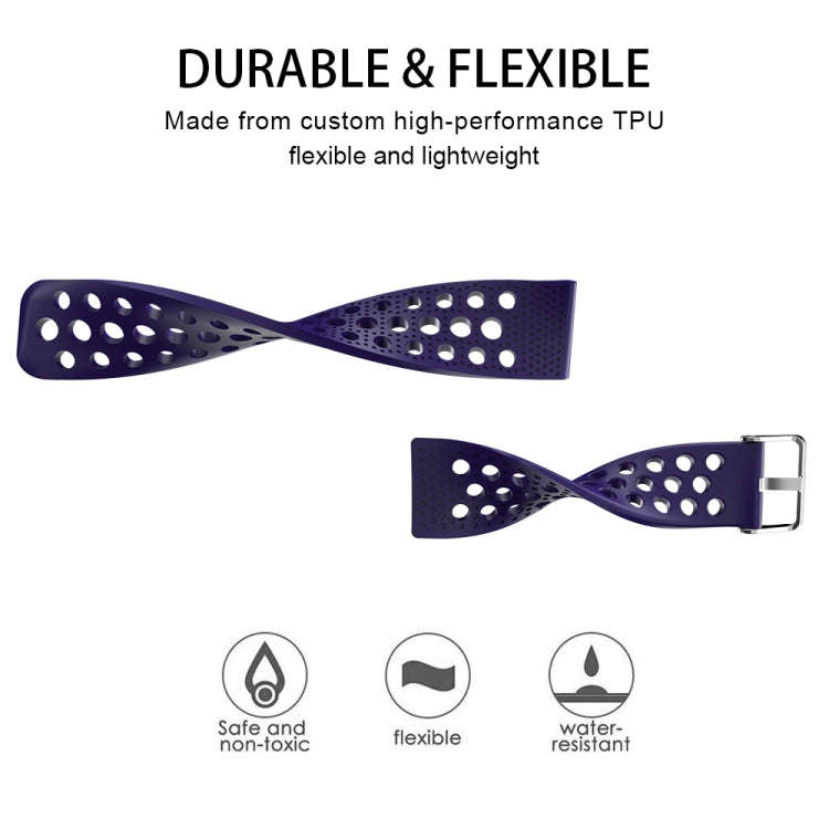 For FITBIT Versa Breathable Watch Band(Navy Blue)