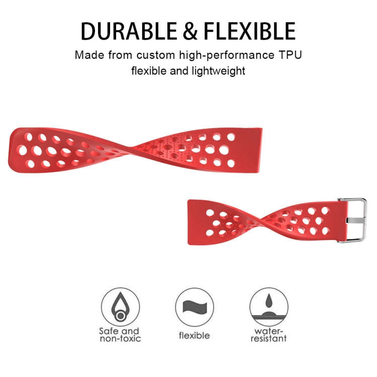 For FITBIT Versa Breathable Watch Band(Orange Red)