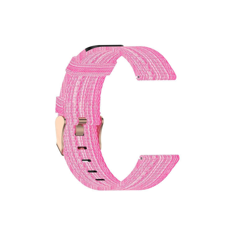 For FITBIT Versa Canvas Watch Band(Pink)