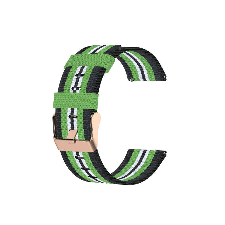 For FITBIT Versa Canvas Watch Band(Black Lime)