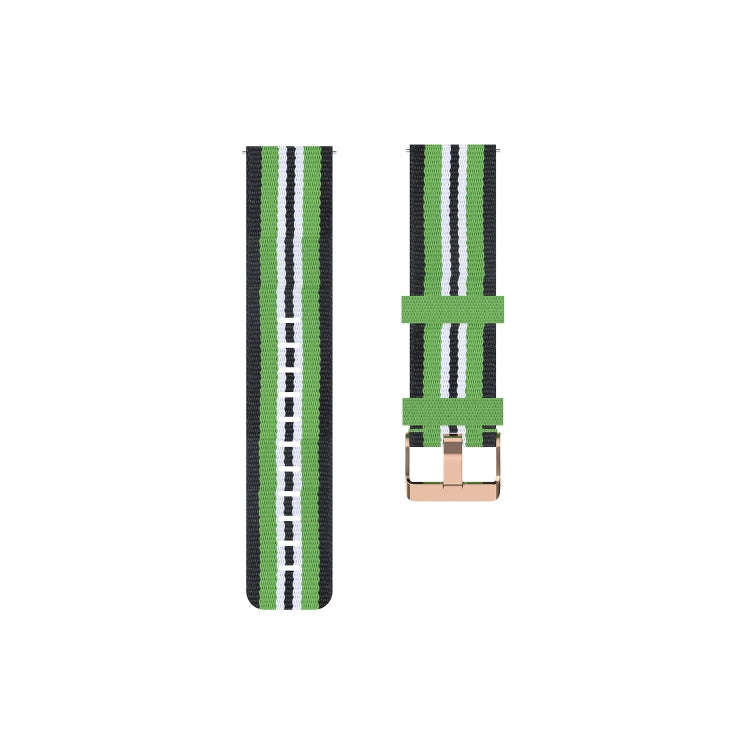 For FITBIT Versa Canvas Watch Band(Black Lime)