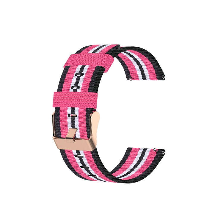 For FITBIT Versa Canvas Watch Band(Black Peach)
