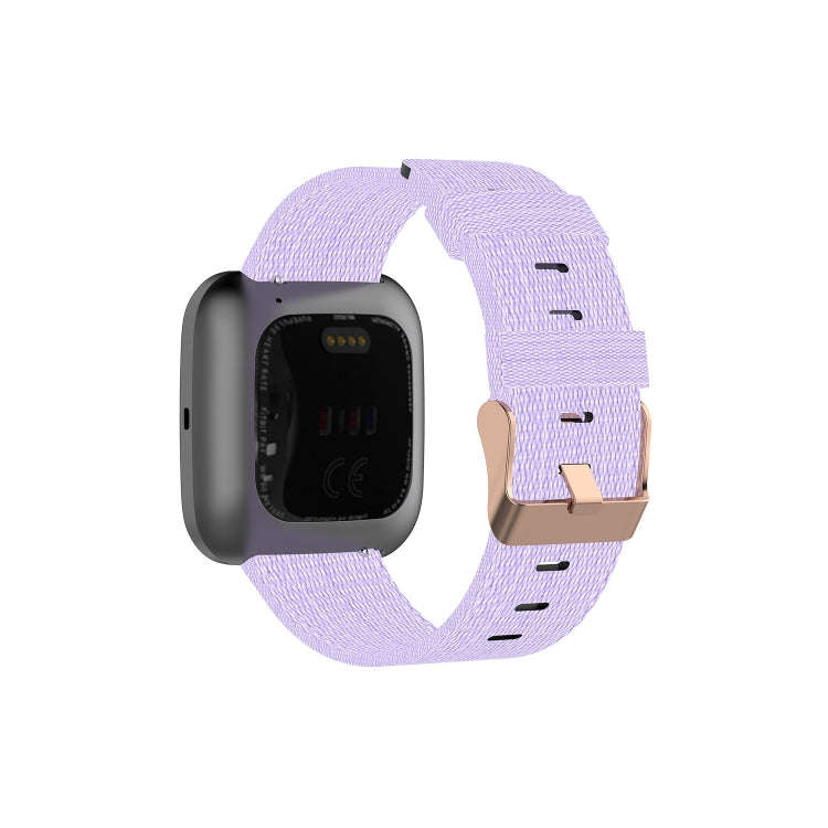 For FITBIT Versa Canvas Watch Band(Light Purple)