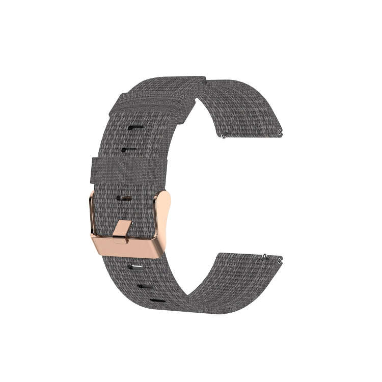For FITBIT Versa Canvas Watch Band(Dark Gray)