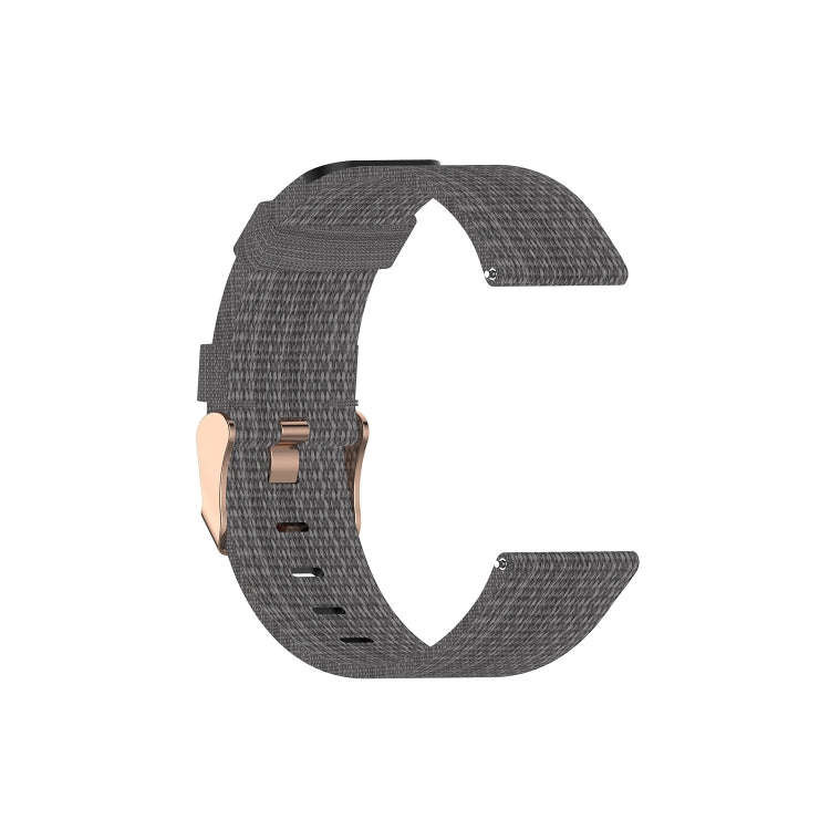 For FITBIT Versa Canvas Watch Band(Dark Gray)