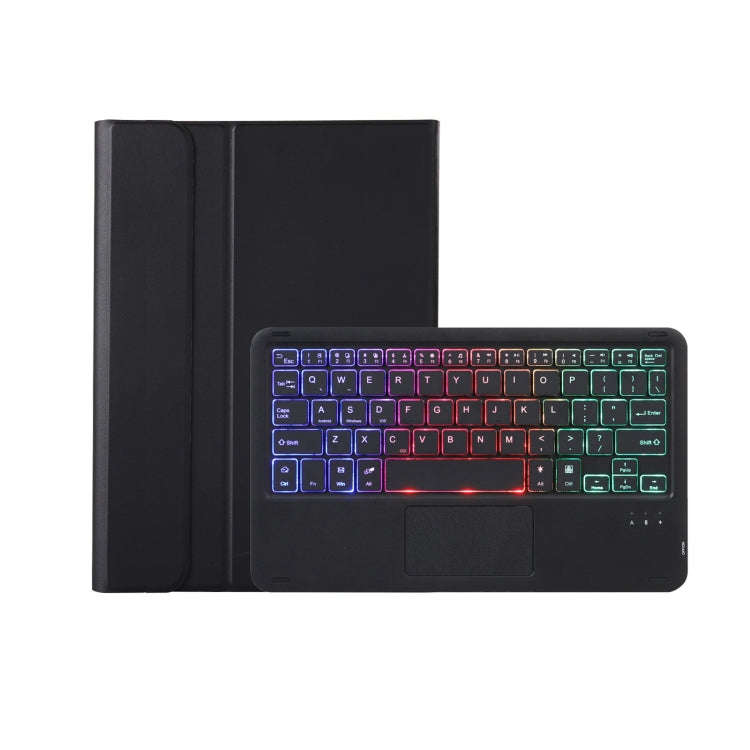 A11B-AS Lambskin Pen Slot Touch Pad Backlight Bluetooth Keyboard Leather Tablet Case For iPad Air...