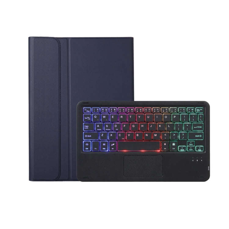 A11B-AS Lambskin Pen Slot Touch Pad Backlight Bluetooth Keyboard Leather Tablet Case For iPad Air...