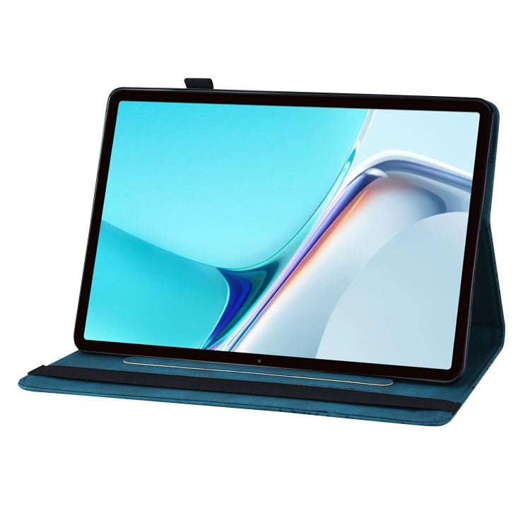 For Huawei MatePad 11 2021 Big Butterfly Embossed Leather Tablet Case(Blue)