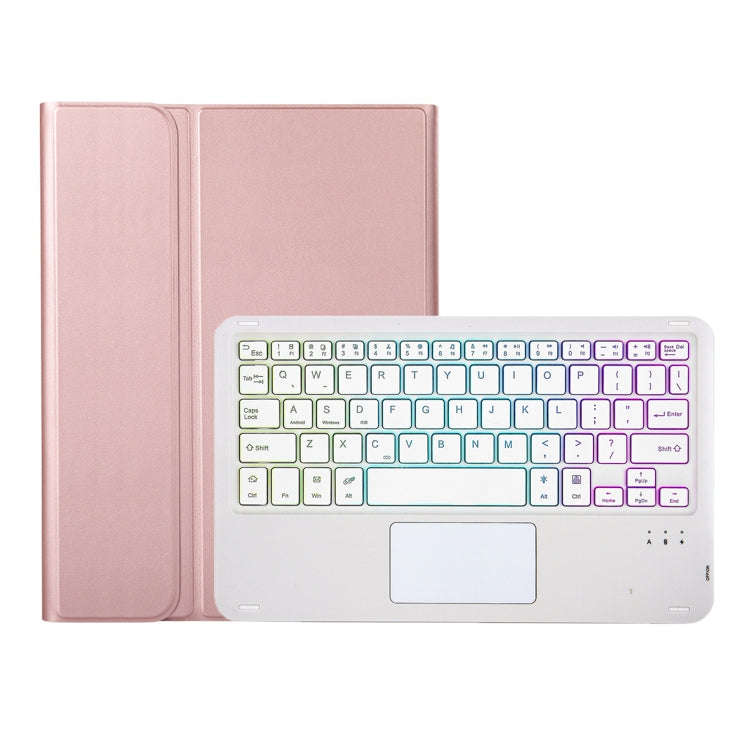 For Samsung Galaxy Tab S6 Lite A610B-AS Lambskin Texture Backlight Bluetooth Keyboard Leather Tab...