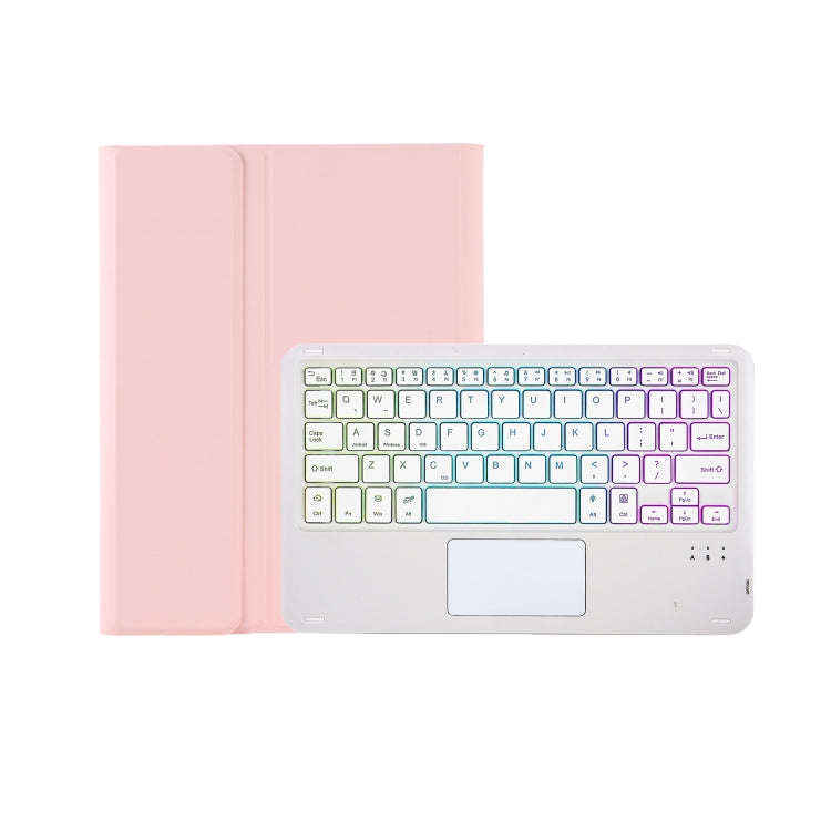 For Samsung Galaxy Tab S6 Lite A610B-AS Candy Color Backlight Bluetooth Keyboard Leather Tablet C...