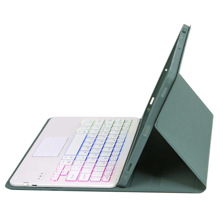 For Samsung Galaxy Tab S6 Lite A610B-AS Candy Color Backlight Bluetooth Keyboard Leather Tablet C...