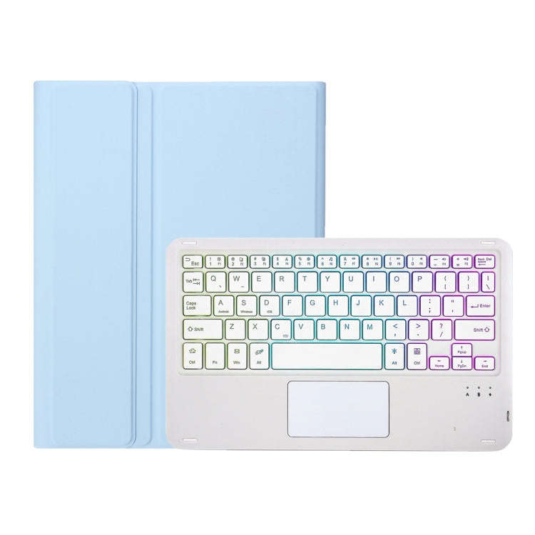 For Samsung Galaxy Tab S6 Lite A610B-AS Candy Color Backlight Bluetooth Keyboard Leather Tablet C...