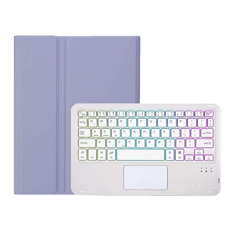 For Samsung Galaxy Tab S6 Lite A610B-AS Candy Color Backlight Bluetooth Keyboard Leather Tablet C...