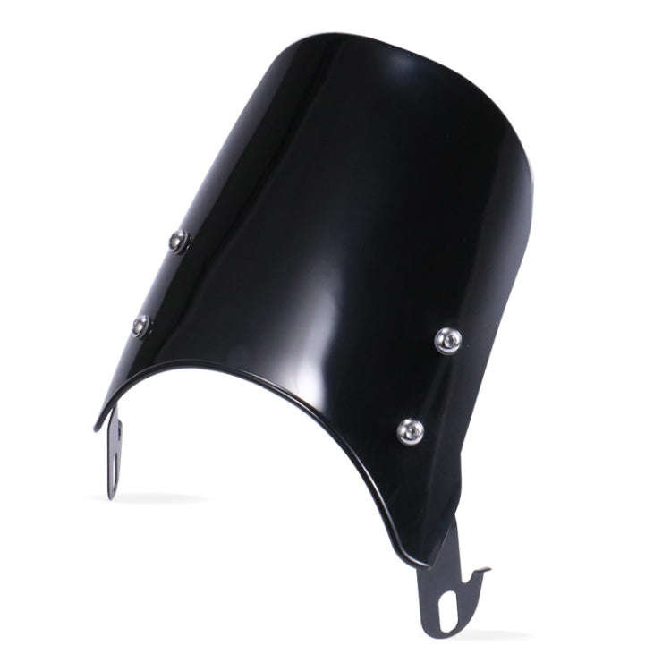 XRL-456120 Motorcycle 5-7 inch Headlight Retro Windshield(Black)