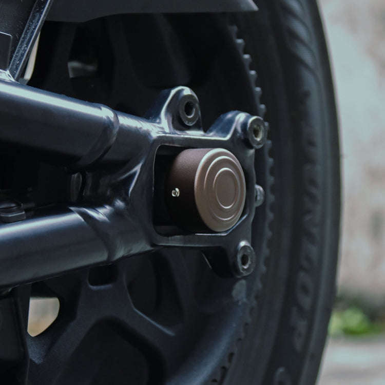 HP-A006 Motorcycle Modified Rear Axle Nut Covers Caps for Harley Sportster S(Brown)