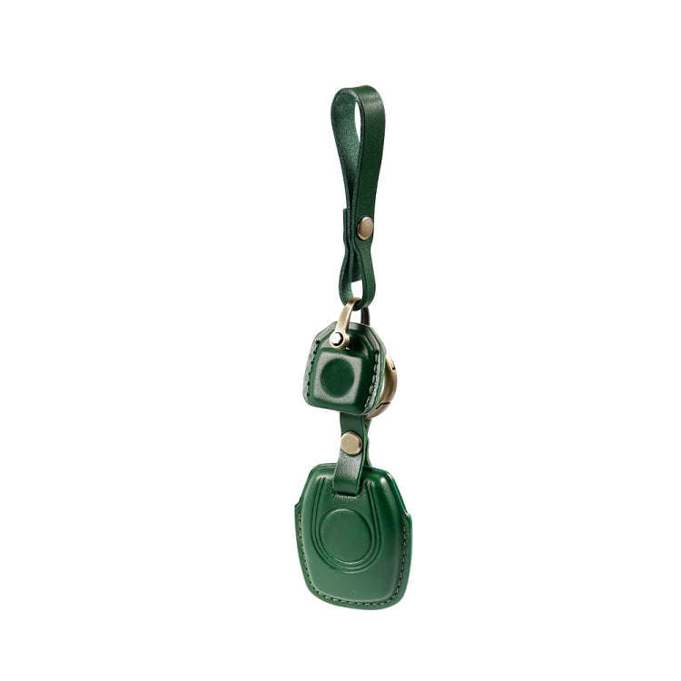 HP-A009 Motorcycle Cowhide Leather Induction Key Protective Cover for Harley Sportster S(Green)