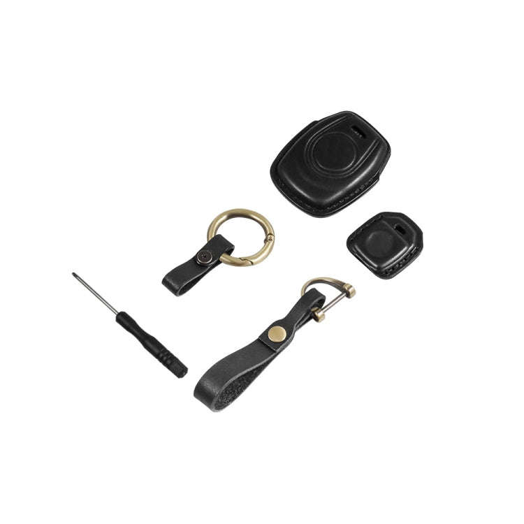 HP-A009 Motorcycle Cowhide Leather Induction Key Protective Cover for Harley Sportster S(Green)