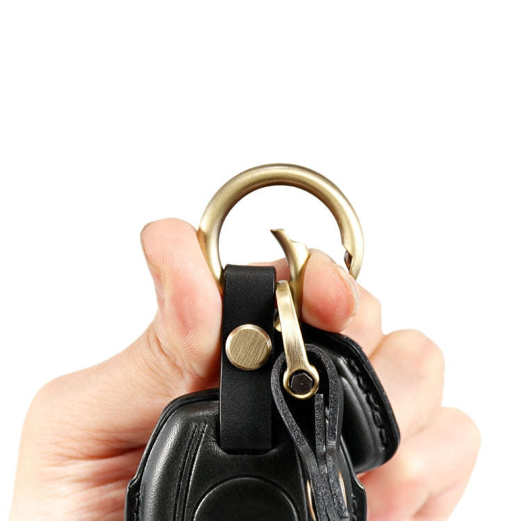 HP-A009 Motorcycle Cowhide Leather Induction Key Protective Cover for Harley Sportster S(Green)