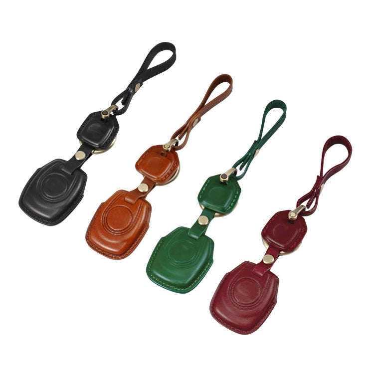 HP-A009 Motorcycle Cowhide Leather Induction Key Protective Cover for Harley Sportster S(Green)