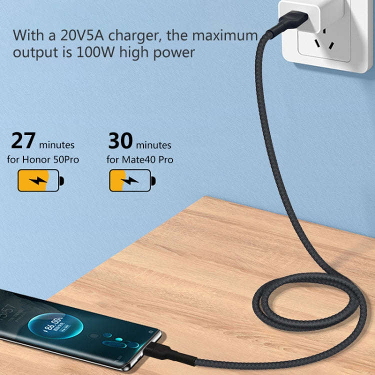 USB-C / Type-C 5A Beauty Tattoo USB Charging Cable,Cable Length: 1m(White)
