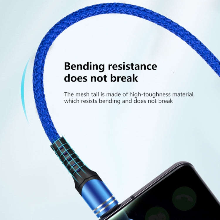 USB-C / Type-C 6A Woven Style USB Charging Cable, Cable Length: 1m(Black)