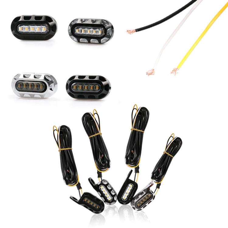 HP-Z058 Motorcycle Modified Rearview Mirror LED Turn Signal Light for Harley Sportsters XL 883 / ...
