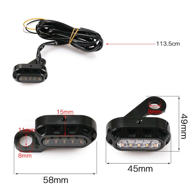 HP-Z058 Motorcycle Modified Rearview Mirror LED Turn Signal Light for Harley Sportsters XL 883 / ...